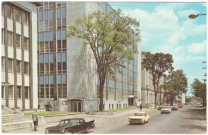 West Main Street, Moncton, New Brunswick, Vintage 1970 Chrome Postcard, Old Cars