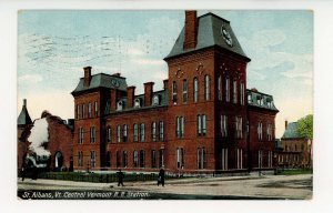 VT - St. Albans. Central Vermont Railroad Station  (crease)