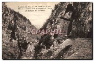 Old Postcard Line South of France Defile the Gorges du Loup and Tunnel Entrance