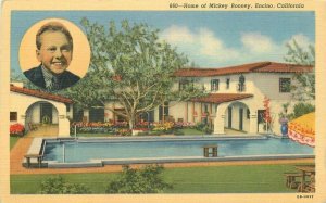 Actor Mickey Rooney Movie Star 1940s Postcard Western Publishers pool linen 9052