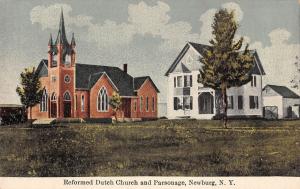 Newburg New York Reformed Dutch Church & Parsonage Antique Postcard (K2247)