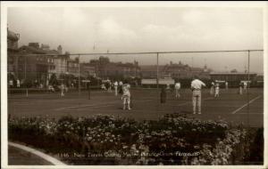 Great Yarmouth England Tennis Court Real Photo Postcard
