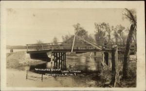 Waterville MN Boulevard Bridge c1910 Real Photo Postcard