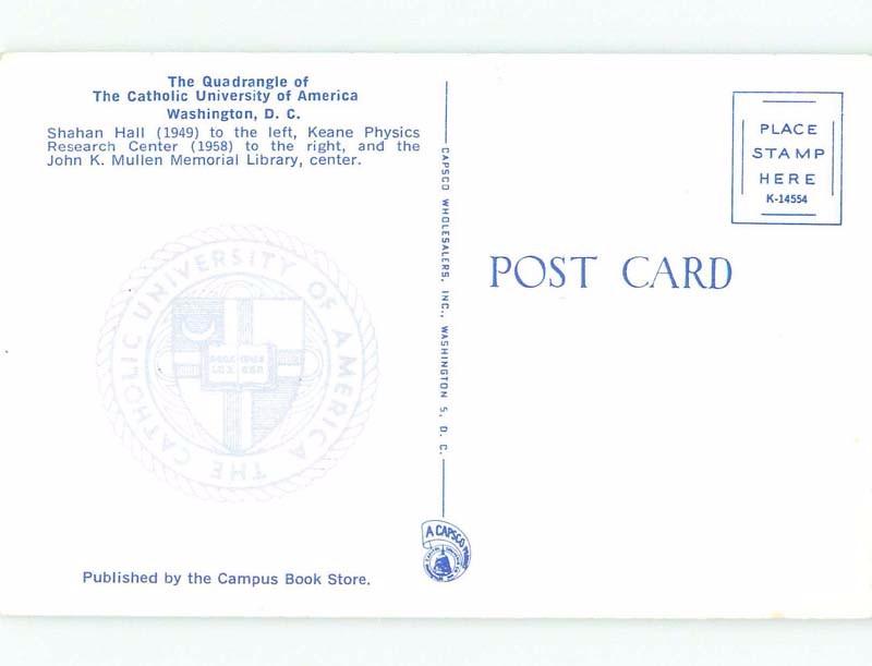 Unused Pre-1980 Catholic University Of America - Washington DC d9968