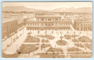 RPPC SALTILLO, Coahuila Mexico ~ PANORAMA Birdseye c1940s Desentis Postcard