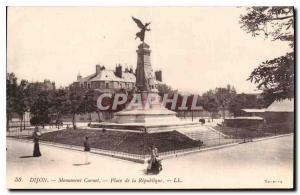 Postcard Ancient Monument Carnot Dijon Place de la Republique