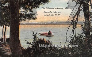 Fisherman's Retreat - Kiamesha Lake, New York NY Postcard