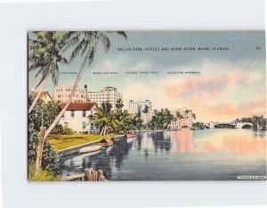 Postcard Dallas Park, Hotels And Miami River, Miami, Florida