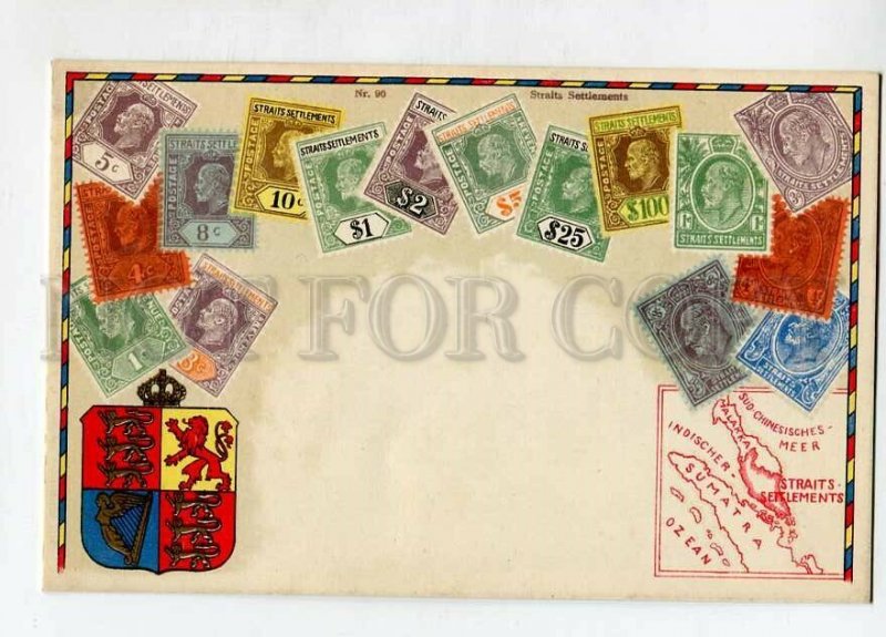 3143931 ADVERTISING PHILATELY Coat of arms Map of Malaysia
