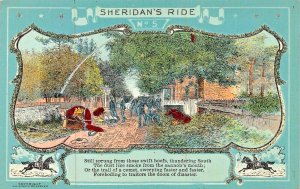 CIVIL WAR GENERAL SHERIDAN'S RIDE~SHENANDOAH VALLEY VIRGINIA-#5 SERIES POSTCARD