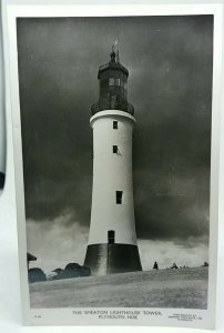 Vintage Rp Postcard The Smeaton Tower Plymouth Hoe Real Photo