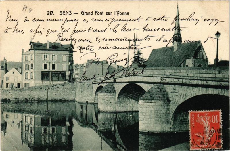 CPA SENS - Grand Pont sur l'YONNE (656887)