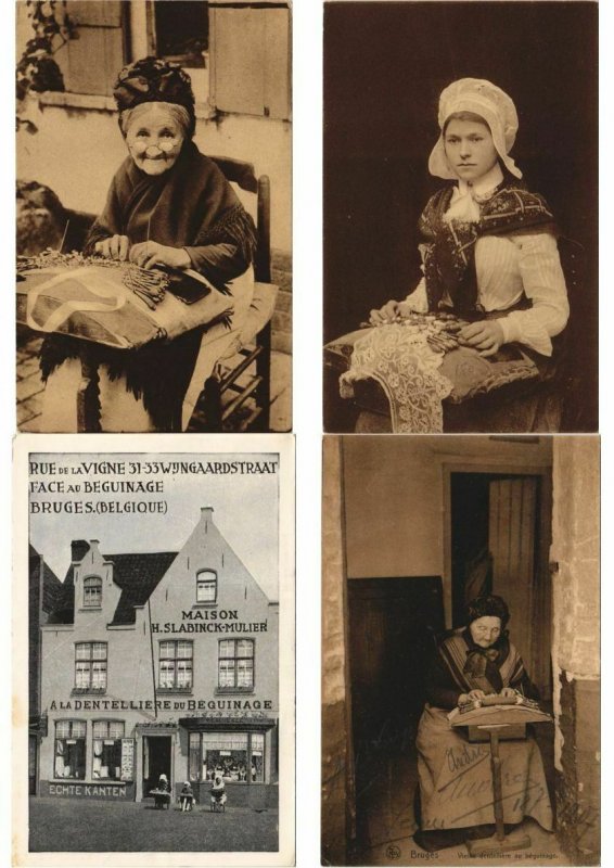 LACE MAKING DENTELLIÉRES 71 CPA BELGIUM (L3080)