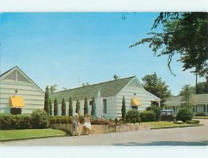 Unused 1950's OLD CARS & ALAMO PLAZA COURT MOTEL Nashville Tennessee TN u2527