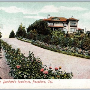 c1900s Pasadena, CA Robert Burdette's Residence House PCK PC Paul Koeber A189