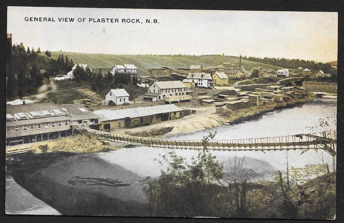 River & Town Plaster Rock New Brunswick CANADA Used c1909 Canada New Brunswick Other