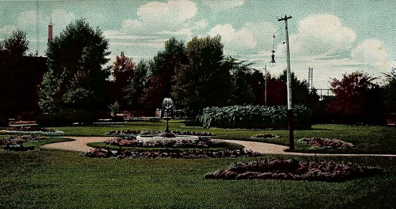 c1900 SOUTH BEND INDIANA HOWARD PARK FOUNTAIN UNDIVIDED BACK POSTCARD 26-68