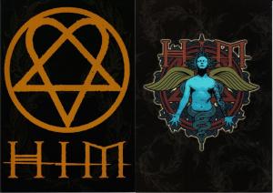 HIM Finnish Band Heartagram and Ville Valo 2 Postcards