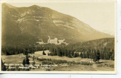 RPPC BANFF SPRINGS HOTEL ALBERTA GOLF COURSE POSTCARD