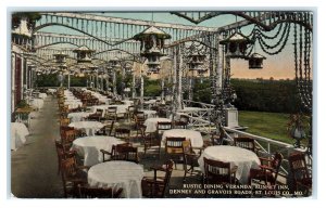 ST LOUIS, MO Missouri ~ Rustic Dining Veranda SUNSET INN  c1910s Postcard
