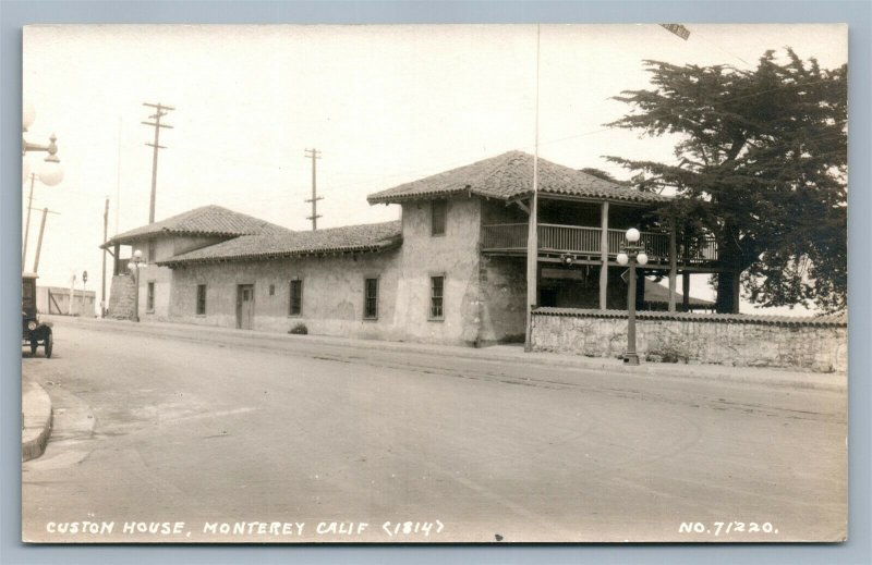 MONTEREY CA CUSTOM HOUSE ANTIQUE REAL PHOTO POSTCARD RPPC