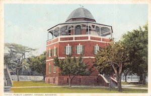 Bahamas Nassau Public Library vintage postcard