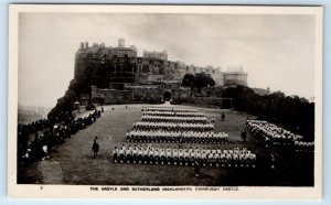 RPPC The Argyle & Sutherland Highlanders EDINBURGH Castle Scotland UK Postcard