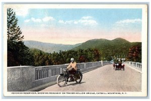 c1920 Ashokan Reservoir Roadway Traver Hollow Bridge Catskill Mountain  Postcard