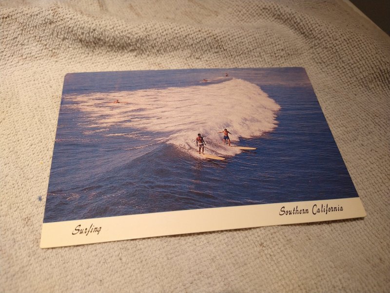 1970's Surfing, Southern California Continental Chrome Postcard