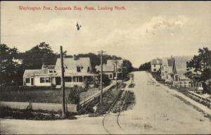 Buzzards Bay Cape Cod MA Washington Ave c1910 Postcard