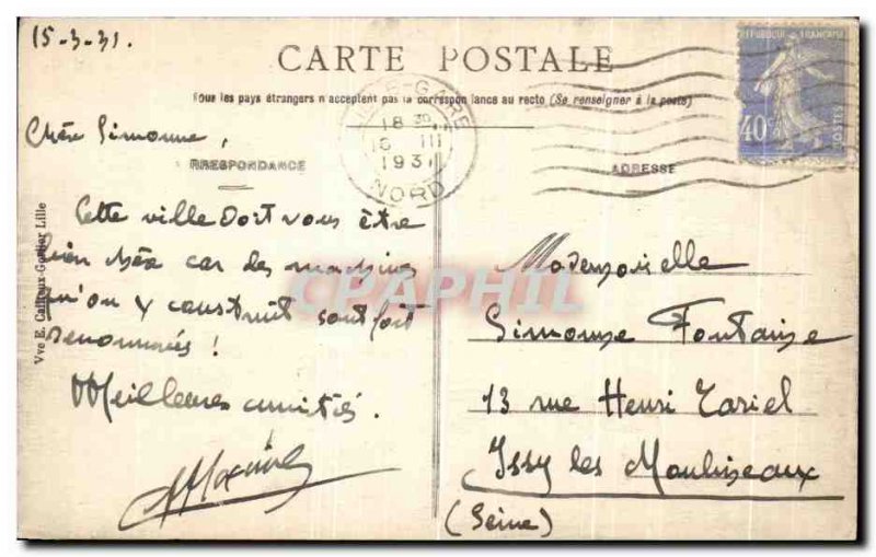 Old Postcard The Lille Theater