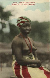 CPA AK Senegal Ethnic Nude Fortier - 1332. Étude N 11 Fille Soussou (70907)