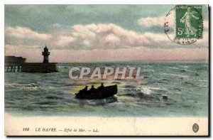 Old Postcard Le Havre Effect Sea