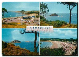 Postcard Modern Brittany Carantec (Finistere) The Beach Kellen view of Pointe...