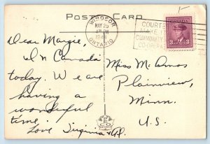 c1946 Windsor Ontario ON Canada Postcard Detroit Waterfront Associated Screen