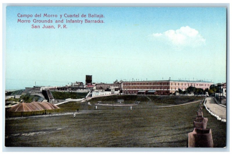 c1910 Morro Gounds Infantry Barracks San Juan Puerto Rico Unposted Postcard