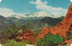 Pikes Peak Alt 14110 Feet America's Most Famous Mountain From The Garden Of T...