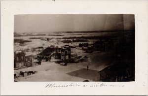 Muenster Saskatchewan near Humboldt 1911 Muenster SK Split Ring RP Postcard H60