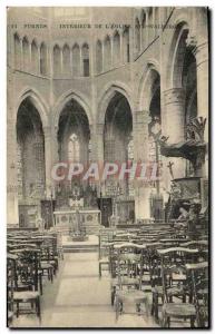 Old Postcard Furnes Interior of the Church of St. Walburg