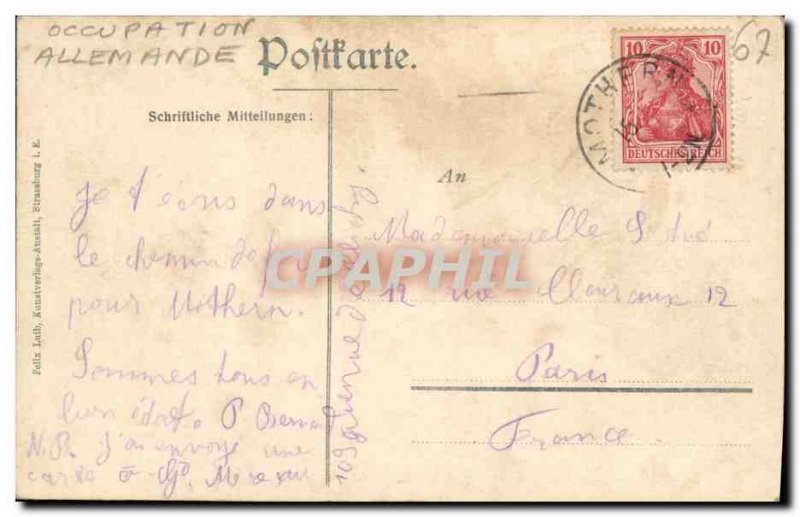 Old Postcard Munster Strasbourg Cathedral