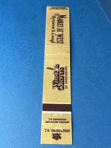 Winston Caterers Greensboro North Carolina 10 Strike Matchbook MB169