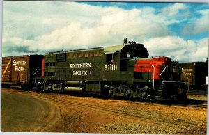 Postcard TRAIN SCENE Eugene Oregon OR AK2888