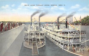 Boats Going Through Locks Keokuk, Iowa