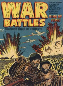 War Battles 1950s Military Comic Book Ring Of Fire Postcard