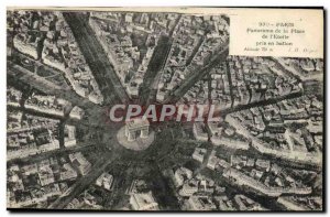 Old Postcard Aviation Airship Zeppelin Panorama of the place of & # 39Etoile ...