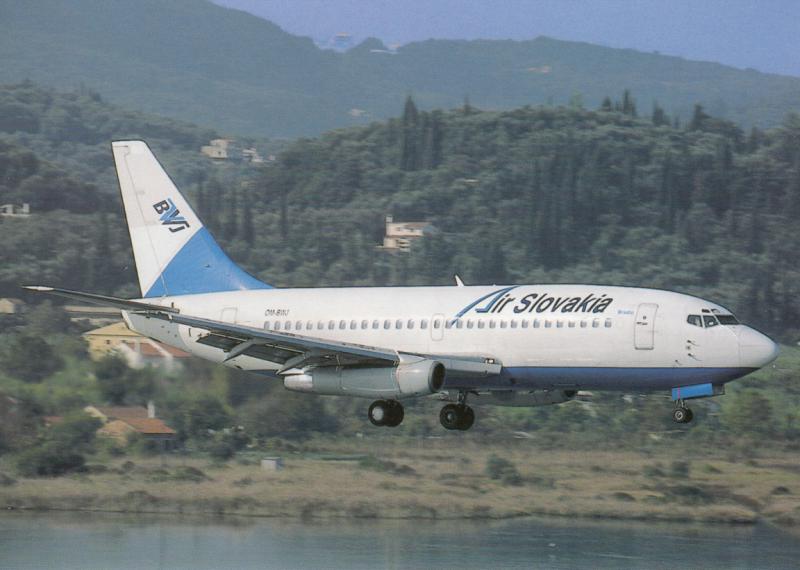 AIR SLOVAKIA, Boeing 737-230, unused Postcard