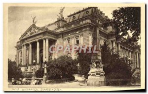 Old Postcard Wiesbaden State Theater