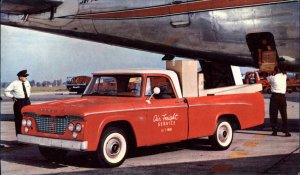 Dodge Pickup Truck Air Freight Services Ad Advertising Vintage Postcard