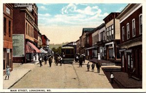 Maryland Lonaconing Trolley On Main Street