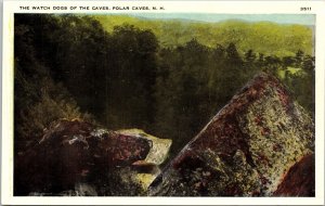 Watch Dogs Caves Polar Caves New Hampshire NH Postcard Boulder Caverns American 